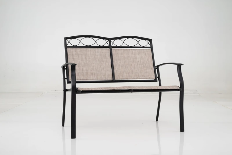 FANTASK Garden Bench Chair 2 Seater Weatherproof with Metal Frame Garden Swing Made of Breathable Fabric Balcony Furniture up to 300 kg Parking Bench for Garden, Balcony, Patio - Image 1