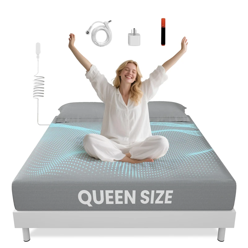 Grounding Sheets Queen 90% Cotton + 10% Silver Bed Sheet for Earthing