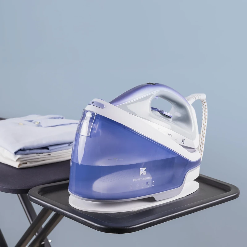 Di4 Steam Ironing Centre Friend, Power 2400W, 5.5 Bar, Steam Boost 240 g, XL 2.4L Removable Tank, Ceramic Plate, Vertical Ironing, Ready in 1 Minute, Compact