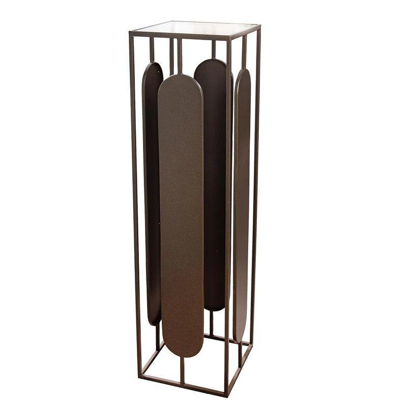 Casablanca Zulu Pillar Made of Metal, Anthracite-Coloured, Metallic Look, Height 100 cm x Width 27 cm, Decorative Column - Image 1