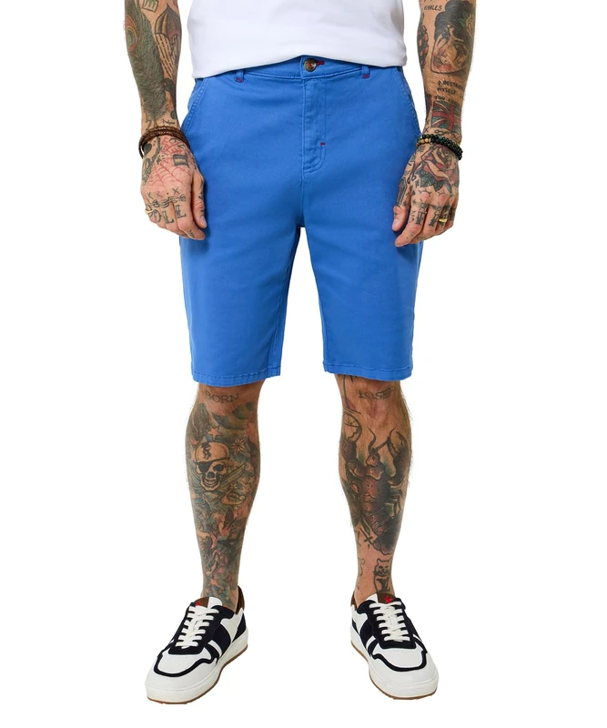 Joe Browns Men's Classic Chino Style Shorts, Regular, Blue, UK 30 - Image 1