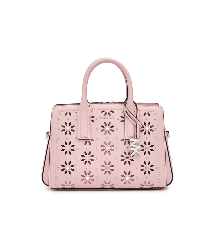 Michael Kors LAILA Small Laser-Perforated and Embellished Leather Handbag