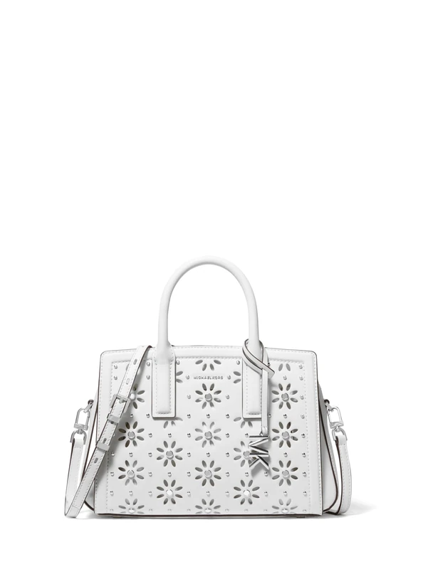 Michael Kors LAILA Small Laser-Perforated and Embellished Leather Handbag