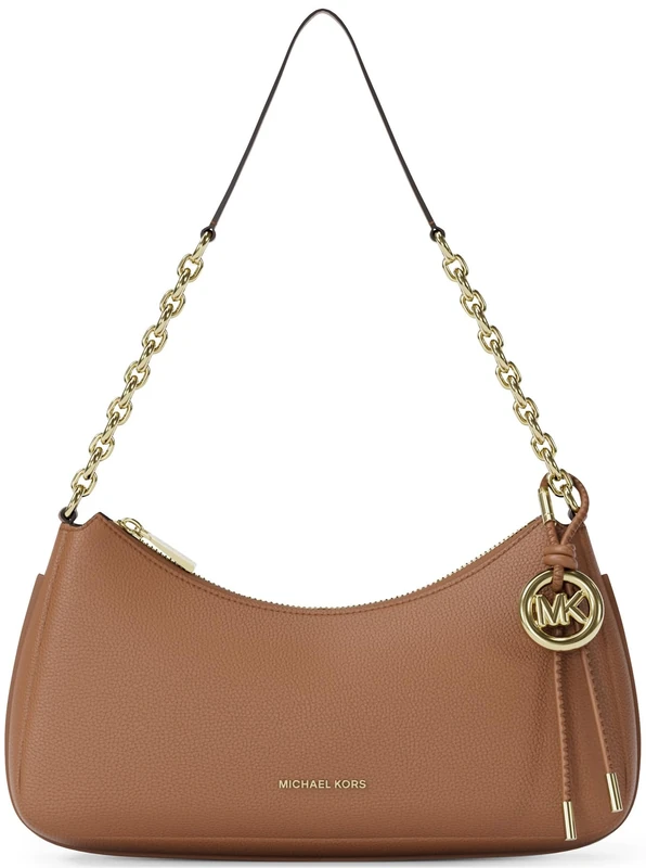 Michael Kors NOLITA Medium pebbled leather clutch bag with chain
