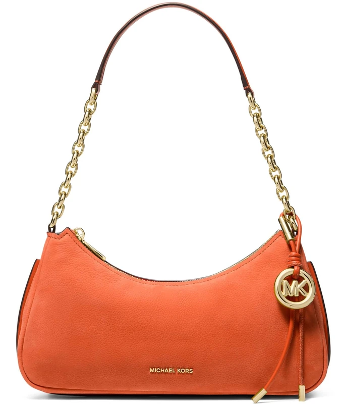 Michael Kors NOLITA Medium pebbled leather clutch bag with chain