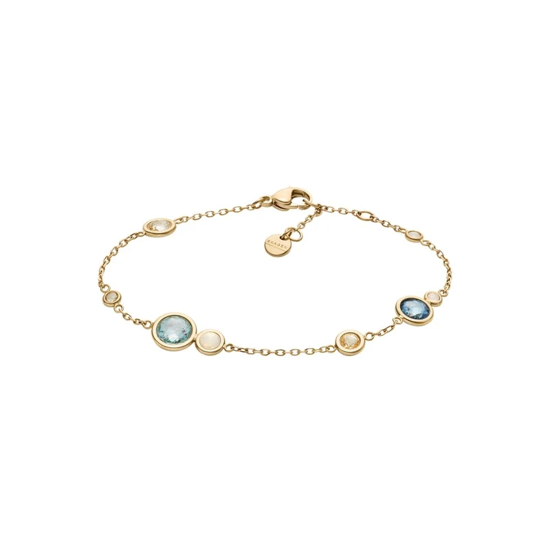 Skagen Sofie Sea Glass Women's Gold-Tone Stainless Steel Bracelet, SKJ1896710