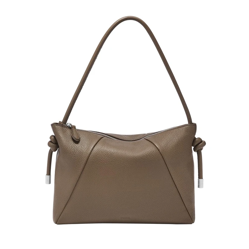 Fossil Willa Women's Grey Leather Bag, ZB11119793