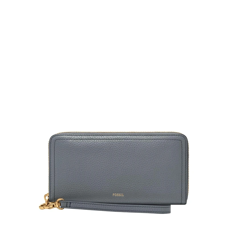 Fossil Logan Women's Blue Leather Clutch, SL7831450