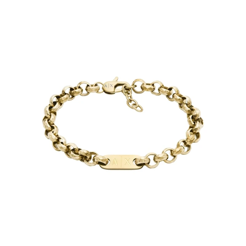 Armani Exchange Men's Gold-Tone Stainless Steel Bracelet, AXG0175710 - Image 1