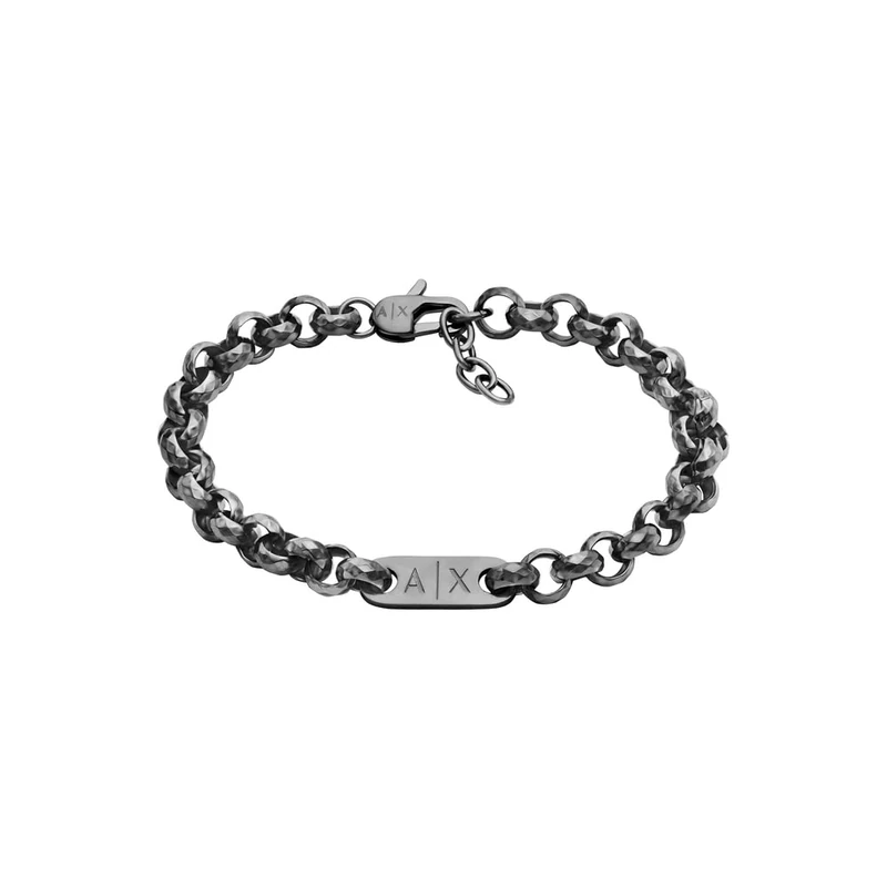 Armani Exchange Men's Gunmetal Stainless Steel Bracelet, AXG0174040