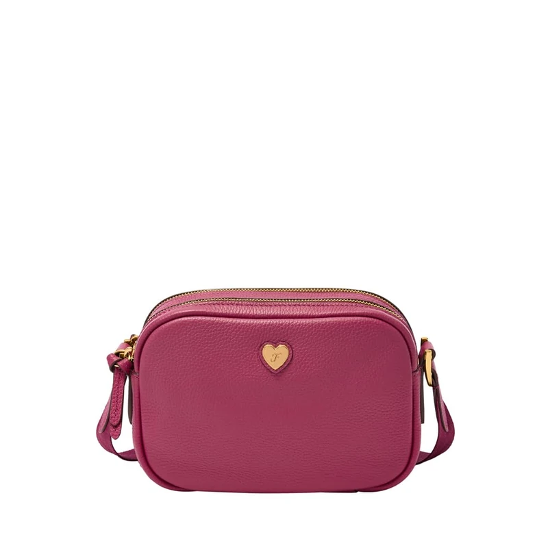Fossil Danni Women's Pink Leather Crossbody Bag - ZB11121658