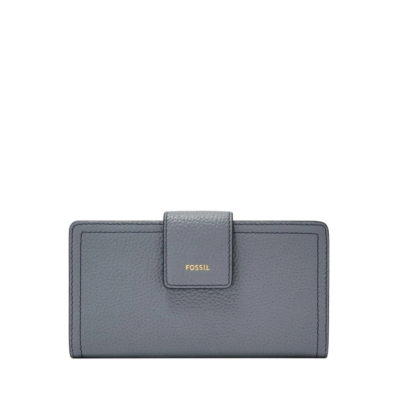 Fossil Logan Women's Blue Leather Clutch, SL7830450