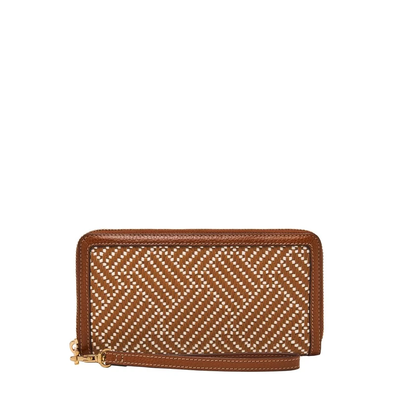 Fossil Logan Women's Brown Leather Clutch, SL10099994
