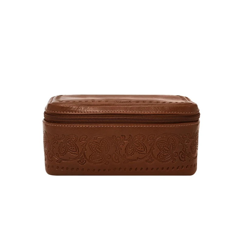 Fossil Men's Brown Leather Watch Case, MLG0802212