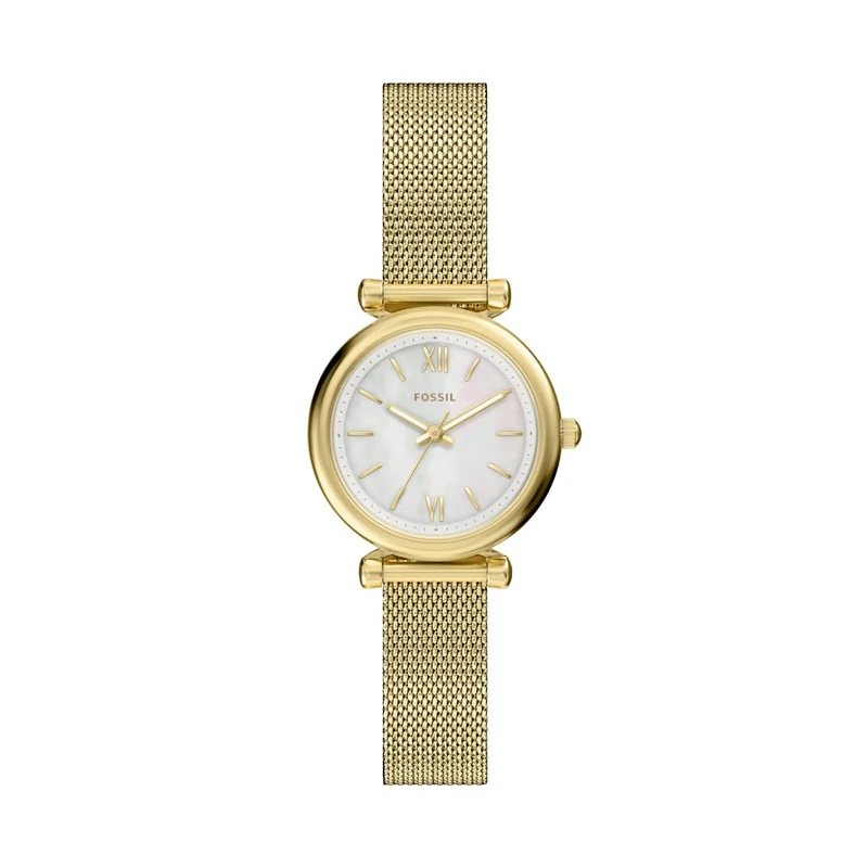 Fossil Carlie Women's 28MM Gold-Tone Stainless Steel Watch, ES5462
