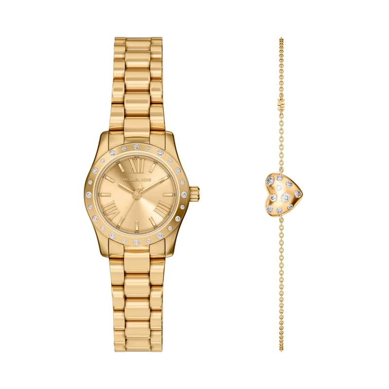 Michael Kors Lexington Women's 26MM Gold-Tone Stainless Steel Watch, MK4992SET