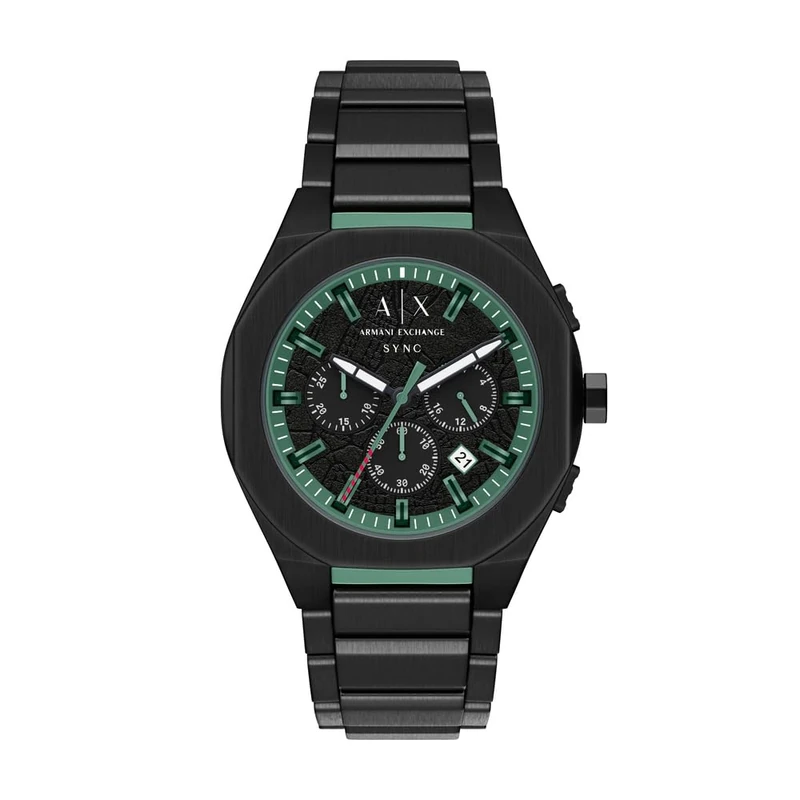 Armani Exchange Men's 44MM Black Stainless Steel Watch, AX4294