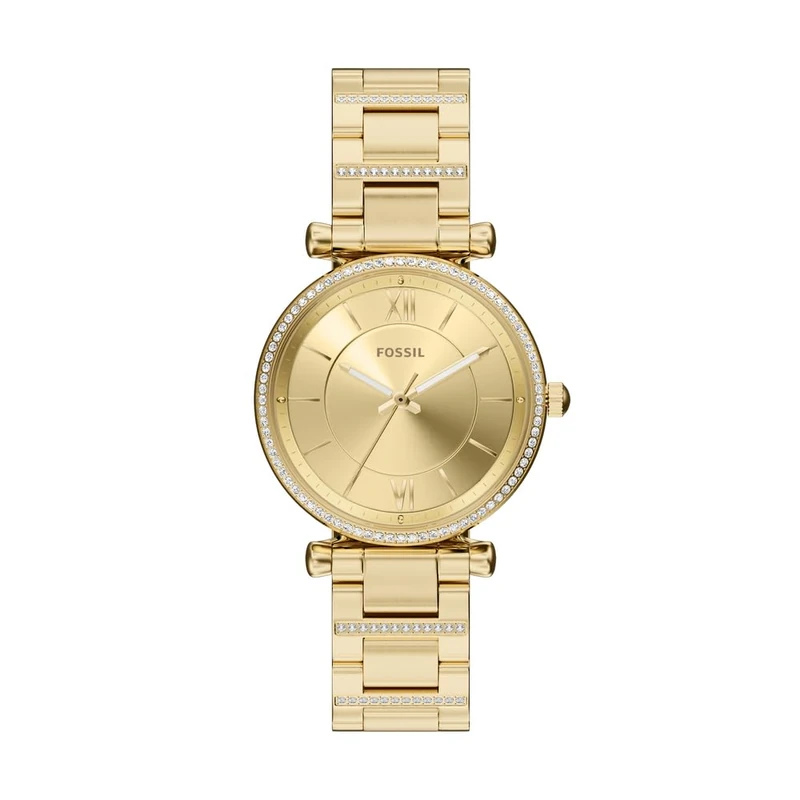 Fossil Carlie Women's 35MM Gold-Tone Stainless Steel Watch, ES5465