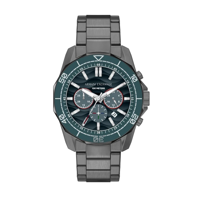 Armani Exchange Men's 44MM Gun-Metal Stainless Steel Watch, AX1972
