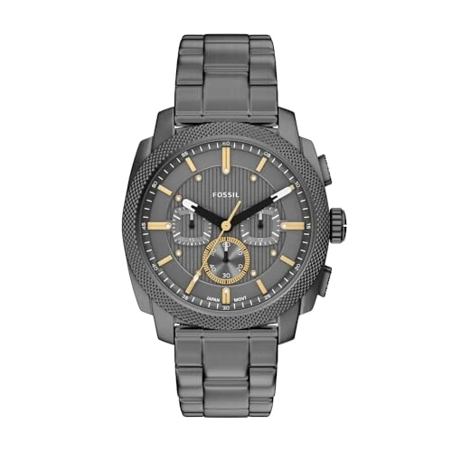 Fossil Machine Men's 44MM Gun-Metal Stainless Steel Watch, FS6160