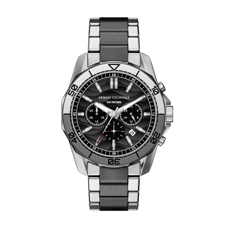 Armani Exchange Men's 44MM Silver-Tone Stainless Steel Watch, AX1973