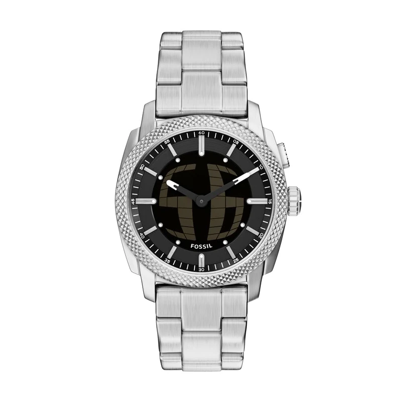 Fossil Machine Men's 41MM Silver-Tone Stainless Steel Watch, FS6155