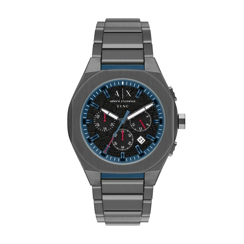 Armani Exchange Men's 44MM Gun-Metal Stainless Steel Watch, AX4295