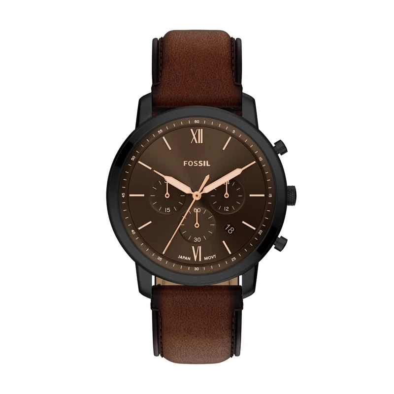 Fossil Neutra Men's 44MM Black Stainless Steel Watch, FS6163