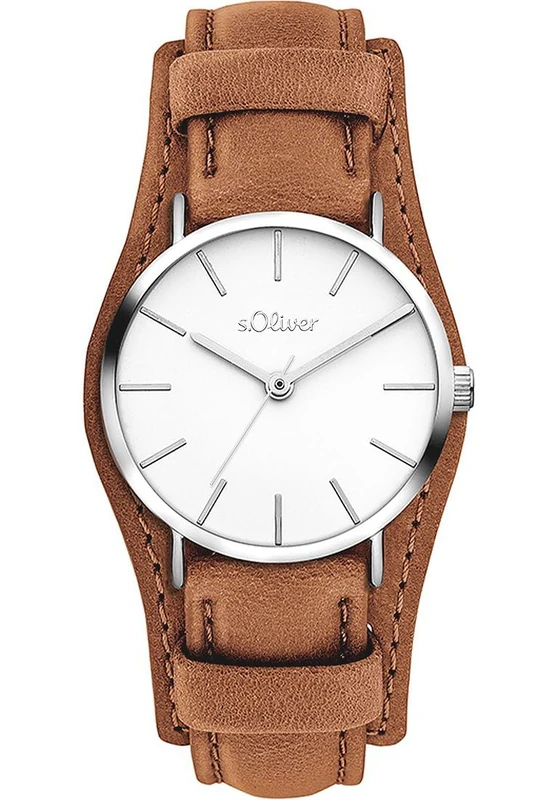 s.Oliver Women's Watch - Round - Silver - 30 mm - Elegant Women's Watch Made of Metal with Quartz Movement - 3 ATM Waterproof - Scratch-Resistant