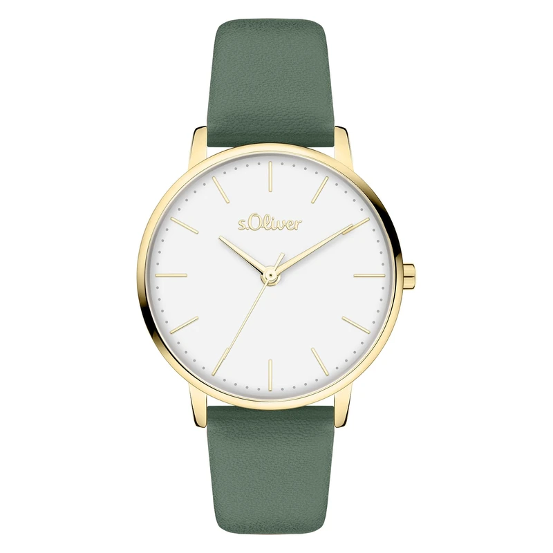 s.Oliver Women's Watch - Round - Gold - 16 mm - Elegant Women's Watch Made of Metal with Quartz Movement - 3 ATM Waterproof - Scratch-Resistant