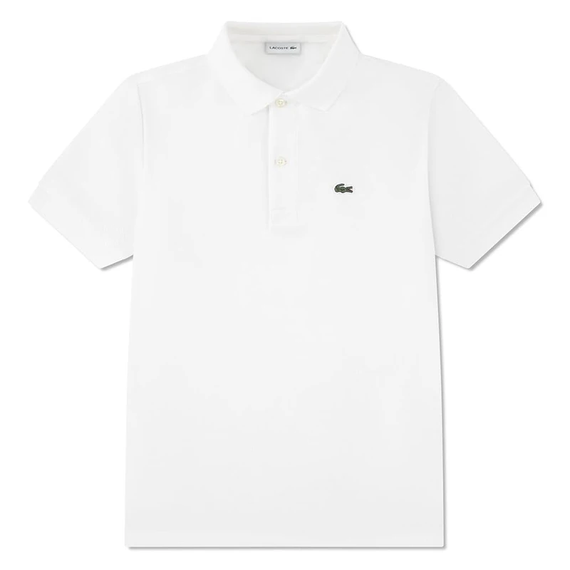 Lacoste Boy's Lcb Non-Organic Petit Pique Polo Shirt, White, 12 Years - Image 1
