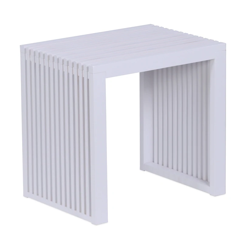 Relaxdays Bamboo Shoe Bench, Modern White Hallway & Bathroom Seating, 43x45x33 cm
