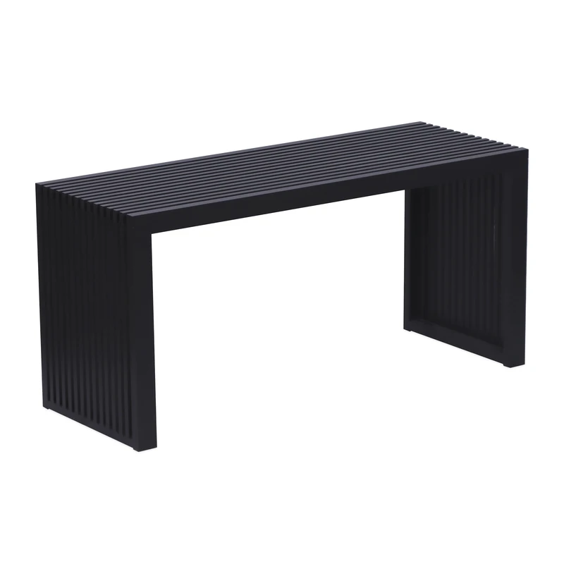 Relaxdays Bamboo Shoe Bench, Modern Kitchen & Hallway Storage, 43x90x33cm, Black