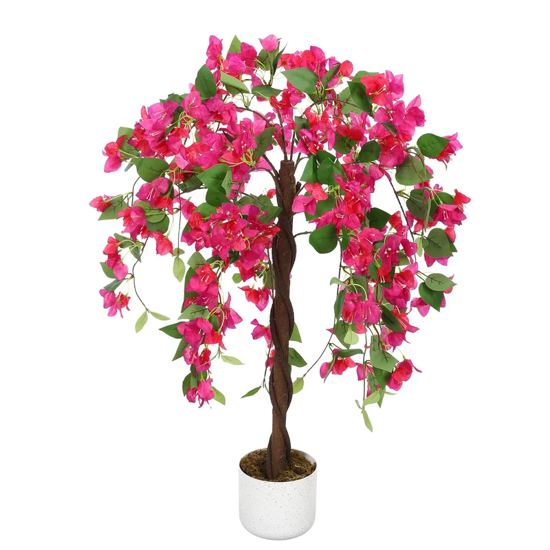 GarveeLife Artificial Plant Bougainvillea Tree Hardy Artificial Bougainvillea Plant 90 cm / 120 cm / 150 cm Flowers Artificial Tree in Pot