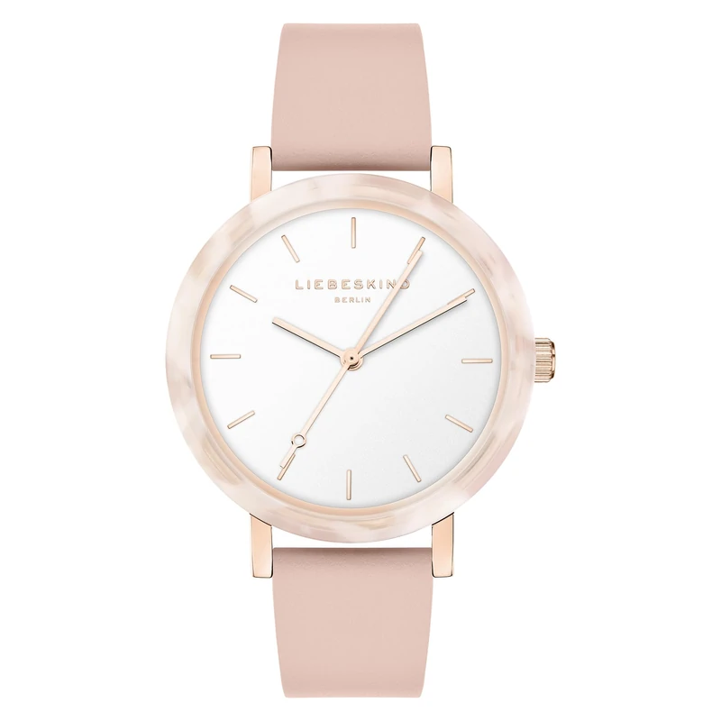 Liebeskind Berlin Women's Watch, Round, Rose Gold, 37 mm, Elegant Women's Watch Made of Polished Stainless Steel with Quartz Movement, Analogue Watch, 3 ATM Waterproof, Scratch-Resistant