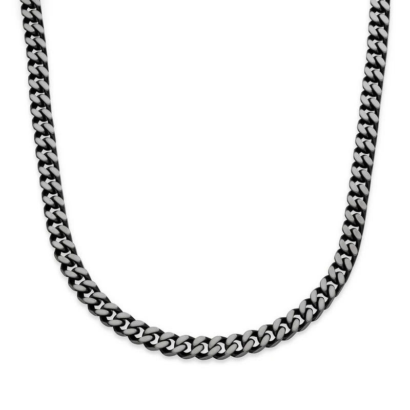 s.Oliver Men's Necklace - Brushed Stainless Steel Necklace - Silver - Link Chain 55 cm - Waterproof and Skin-Friendly