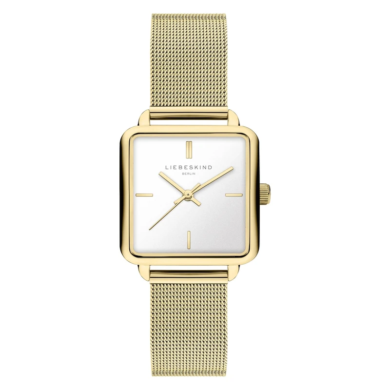 Liebeskind Berlin Women's Watch - Square - Gold - 28.5 mm - Elegant Women's Watch Made of Polished Stainless Steel with Quartz Movement - Analogue Watch - 3 ATM Waterproof - Scratch-Resistant