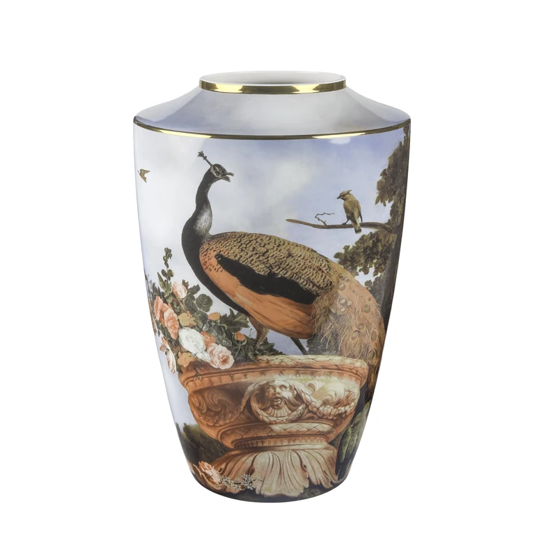 Melchior de Hondecoeter Peacock in Castle Park Vase 41 cm Artis Orbis