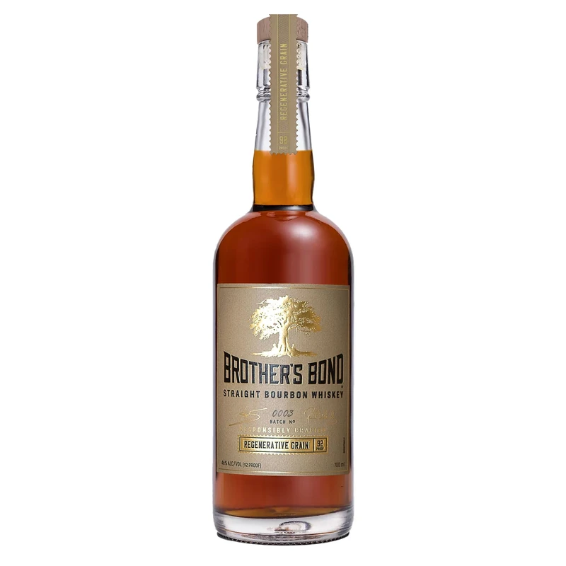 Brother’s Bond Regenerative Grain Bourbon Whiskey 700ml - 46% ABV Four Grain American Bourbon - Smooth Oak and Honey Notes