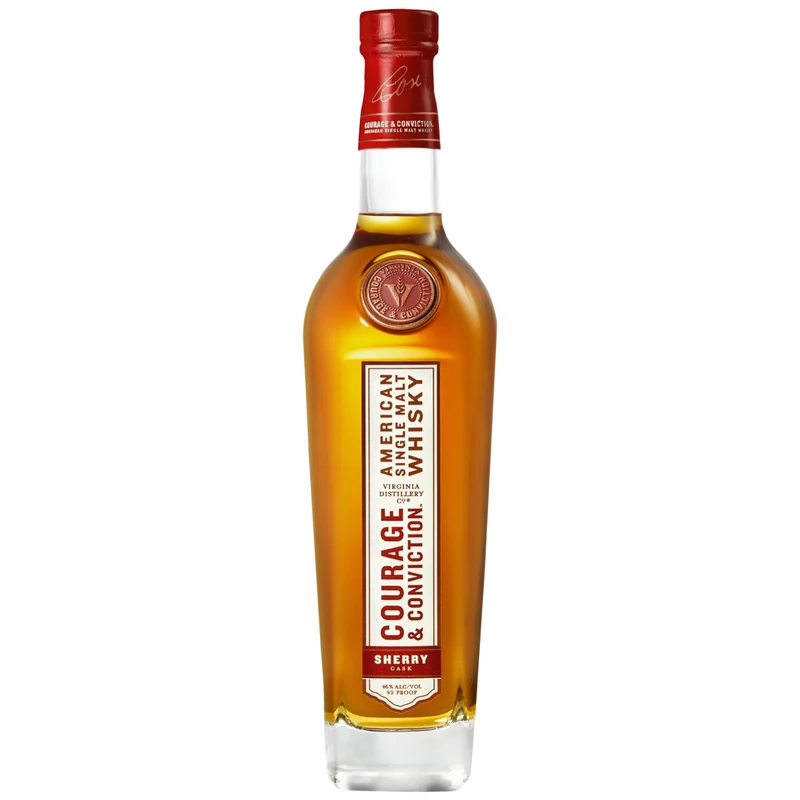 Courage & Conviction Signature Series Sherry Cask Single Malt 700ml - 46% ABV American Whisky Fully Matured in PX Oloroso & Fino Casks - Refined Balance and Luxurious Texture