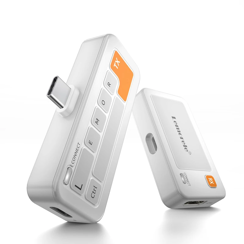 Lemorele Wireless HDMI Transmitter And Receiver, 1080P@60Hz Plug And Play, Full HD Wireless Transmission With USB-C Video And Audio For Stream From iPhone/Laptop/PC To Monitor, Projector Or TV