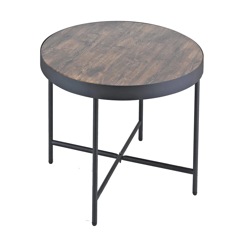 A ASPECT Arcadia Round Vintage Wooden Side/End Table