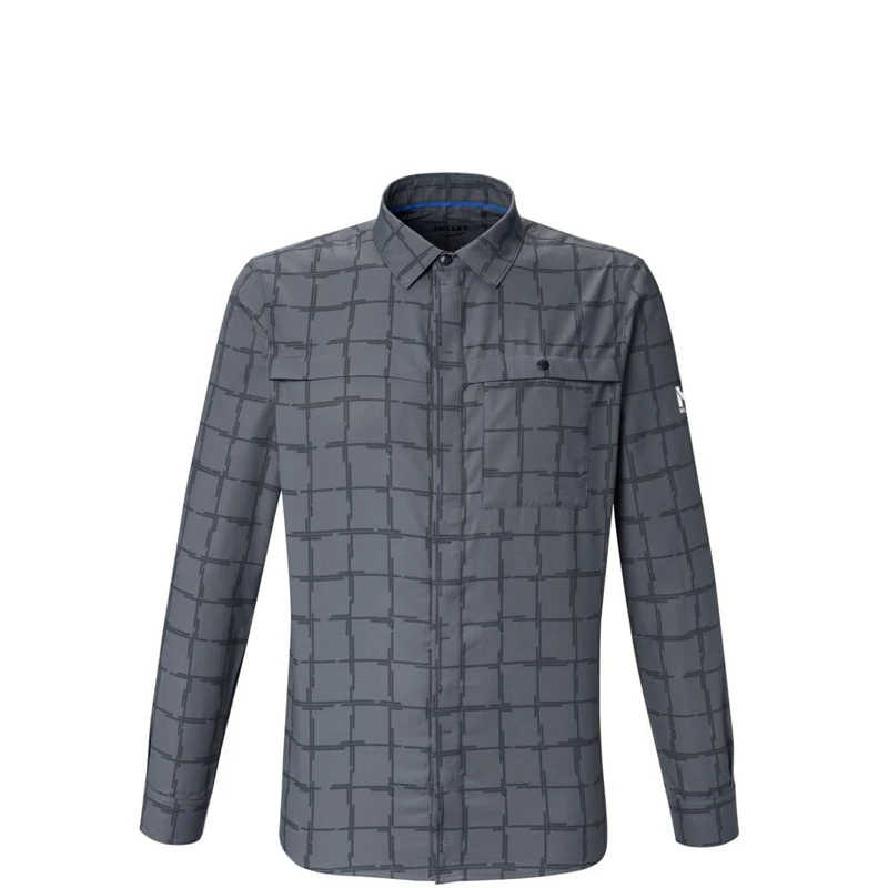 MILLET Seneca Men's Shirt Lightweight Breathable and Protective UPF40 Anti-Mosquito Recycled Polyester Grey