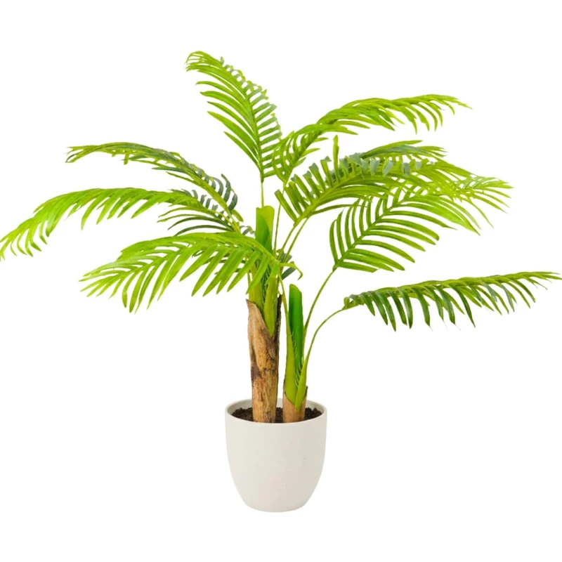 Clove, Large Artificial Plant Kwai Palm Tree 120 cm Decorative Tree Home Decoration for Indoor, Office, Hotels, Events – Realistic Tropical Plant Leaves Moldable - Image 1