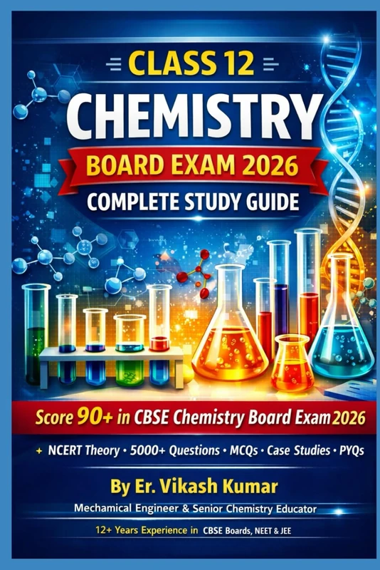 Class 12 Chemistry Board Exam 2026 – Complete Study Guide: NCERT-Based Theory, 5000+ Practice Questions, MCQs, Assertion–Reason, Case-Based Questions & PYQs As per CBSE New Exam Pattern
