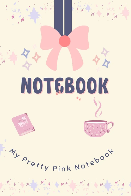 Daily Habits Notebook for Girls: Cute Pink Notes Journal with 120 Pages: A Colorful Note-Taking Notebook to Build Positive Daily Habits with Coffee & Book Illustrations