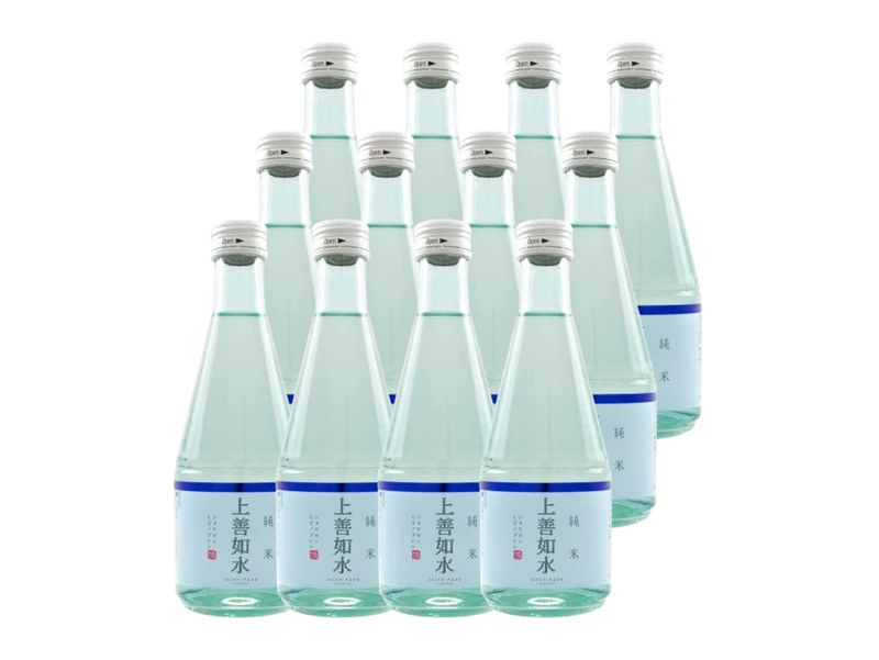Shirataki Jozen Mizunogotoshi Junmai Sake 300ml 17% - Blue (Pack of 12) | Premium Japanese Junmai Sake | Smooth, Rich & Full-Bodied