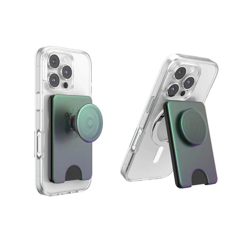 PopSockets Kick-Out Wallet for MagSafe, Kickstand- Nightshade