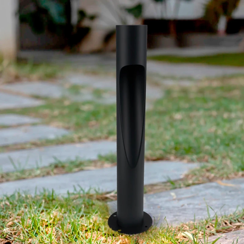 M Ledme Neko Plus Black 10 W LED Beacon, 1000 Lumens, Adjustable Warm to Cold (CCT), IP65 Waterproof, 80 cm for Garden, Patio, Entryways and Patios.