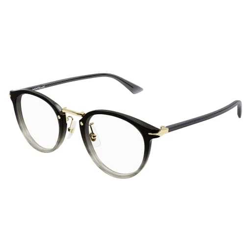 MONTBLANC Eyeglasses Grey-grey-transparent/Lens Height: 44,10 Lens Diagonal: 51,60 Shape Description: Round/oval/panthos